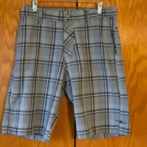 Gray Plaid Men's Shorts